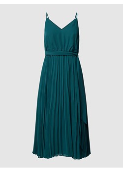 Sukienka koktajlowa o długości do kolan z wiązanym paskiem ze sklepu Peek&Cloppenburg  w kategorii Sukienki - zdjęcie 168116234