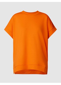 T-shirt z prążkowanym okrągłym dekoltem ze sklepu Peek&Cloppenburg  w kategorii Bluzki damskie - zdjęcie 168116552