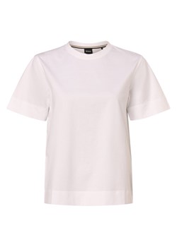 BOSS Koszulka damska - Elpha Kobiety Bawełna biały jednolity ze sklepu vangraaf w kategorii Bluzki damskie - zdjęcie 168119943