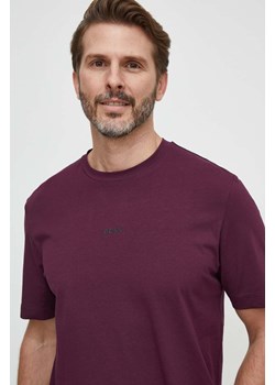 BOSS t-shirt BOSS ORANGE męski kolor fioletowy gładki 50473278 ze sklepu ANSWEAR.com w kategorii T-shirty męskie - zdjęcie 168120691