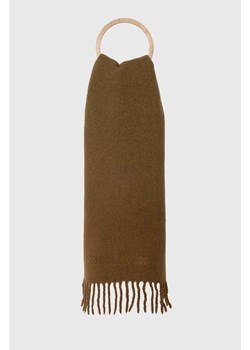 Woolrich szalik wełniany Alpaca Wool Ombre Scarf kolor brązowy wzorzysty CFWWAC0174FRUT3552 ze sklepu PRM w kategorii Szaliki i chusty damskie - zdjęcie 168126321