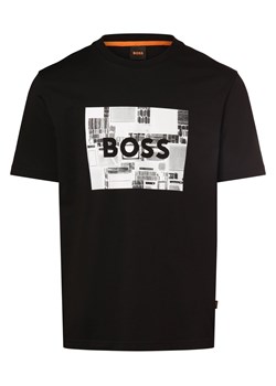 BOSS Orange Koszulka męska - Teeheavyboss Mężczyźni Bawełna czarny nadruk ze sklepu vangraaf w kategorii T-shirty męskie - zdjęcie 168127931