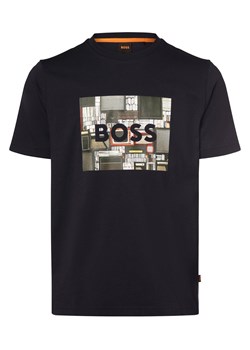 BOSS Orange Koszulka męska - Teeheavyboss Mężczyźni Bawełna granatowy nadruk ze sklepu vangraaf w kategorii T-shirty męskie - zdjęcie 168127932