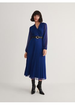 Reserved - Sukienka z paskiem - niebieski ze sklepu Reserved w kategorii Sukienki - zdjęcie 168130910