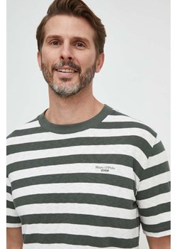 Marc O&apos;Polo t-shirt bawełniany męski kolor zielony wzorzysty M61228151100 ze sklepu ANSWEAR.com w kategorii T-shirty męskie - zdjęcie 168131263