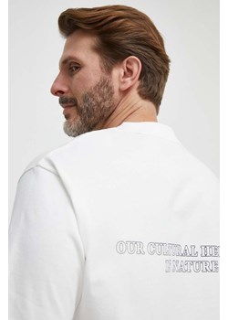 Marc O&apos;Polo t-shirt bawełniany męski kolor beżowy z aplikacją ze sklepu ANSWEAR.com w kategorii T-shirty męskie - zdjęcie 168132681
