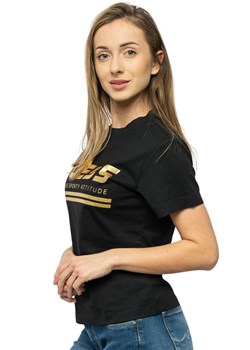 t-shirt damski guess v3bi13 i3z14 czarny ze sklepu Royal Shop w kategorii Bluzki damskie - zdjęcie 168132951