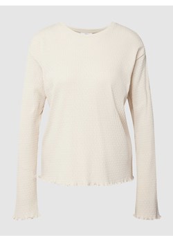 Bluzka z długim rękawem i fakturowanym wzorem ze sklepu Peek&Cloppenburg  w kategorii Bluzki damskie - zdjęcie 168133653