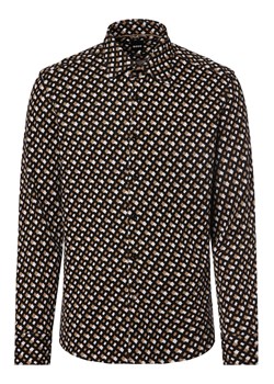 BOSS Koszula męska - C-HAL-Kent-C1-223 Mężczyźni Regular Fit Bawełna czarny wzorzysty ze sklepu vangraaf w kategorii Koszule męskie - zdjęcie 168136902