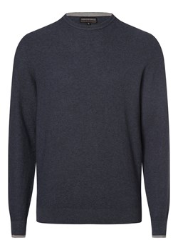 Finshley & Harding Sweter z zawartością kaszmiru Mężczyźni Bawełna indygo wypukły wzór tkaniny ze sklepu vangraaf w kategorii Swetry męskie - zdjęcie 168136940