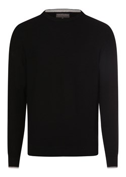Finshley & Harding Sweter z zawartością kaszmiru Mężczyźni Bawełna czarny wypukły wzór tkaniny ze sklepu vangraaf w kategorii Swetry męskie - zdjęcie 168136941