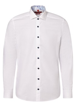 Finshley & Harding Koszula męska Mężczyźni Slim Fit Bawełna biały jednolity ze sklepu vangraaf w kategorii Koszule męskie - zdjęcie 168136952