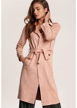 Jasnoróżowy Płaszcz Usinlenne ze sklepu Renee odzież w kategorii Płaszcze damskie - zdjęcie 168146090