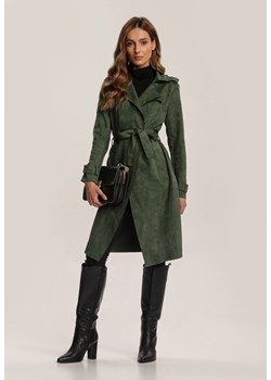 Zielony Płaszcz Usinlenne ze sklepu Renee odzież w kategorii Płaszcze damskie - zdjęcie 168146110