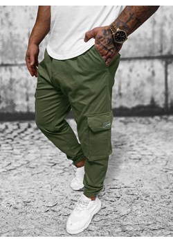 Spodnie męskie joggery khaki OZONEE O/G3006 ze sklepu ozonee.pl w kategorii Spodnie męskie - zdjęcie 168146124