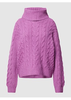 Sweter z dzianiny z wzorem warkocza ze sklepu Peek&Cloppenburg  w kategorii Swetry damskie - zdjęcie 168147110