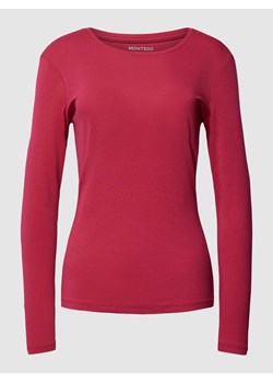 Bluzka z długim rękawem o w jednolitym kolorze ze sklepu Peek&Cloppenburg  w kategorii Bluzki damskie - zdjęcie 168148030