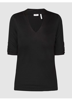 T-shirt z wiskozy z dekoltem w serek ze sklepu Peek&Cloppenburg  w kategorii Bluzki damskie - zdjęcie 168148383