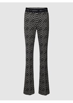 Luźne spodnie o rozkloszowanym kroju z graficznym wzorem ze sklepu Peek&Cloppenburg  w kategorii Spodnie damskie - zdjęcie 168149174