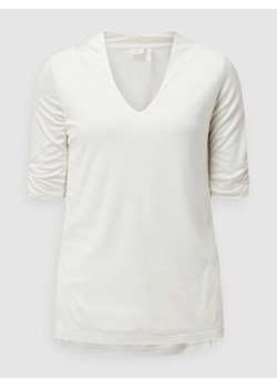T-shirt z wiskozy z dekoltem w serek ze sklepu Peek&Cloppenburg  w kategorii Bluzki damskie - zdjęcie 168149392