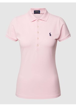 Koszulka polo o kroju slim fit z wyhaftowanym logo model ‘JULIE’ ze sklepu Peek&Cloppenburg  w kategorii Bluzki damskie - zdjęcie 168149793