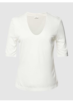 T-shirt z wiskozy z dekoltem w serek ze sklepu Peek&Cloppenburg  w kategorii Bluzki damskie - zdjęcie 168149810