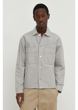 Abercrombie &amp; Fitch kurtka jeansowa męska kolor szary przejściowa ze sklepu ANSWEAR.com w kategorii Kurtki męskie - zdjęcie 168154383