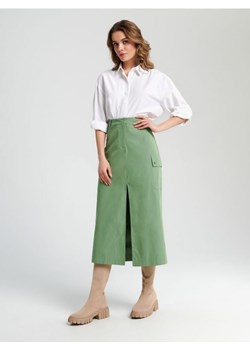 Sinsay - Spódnica midi cargo - zielony ze sklepu Sinsay w kategorii Spódnice - zdjęcie 168157731