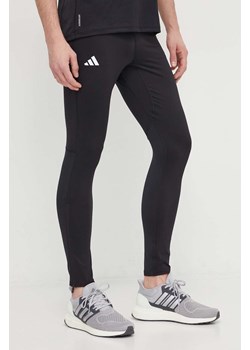 adidas Performance legginsy do biegania Adizero kolor czarny gładkie ze sklepu ANSWEAR.com w kategorii Spodnie męskie - zdjęcie 168164301