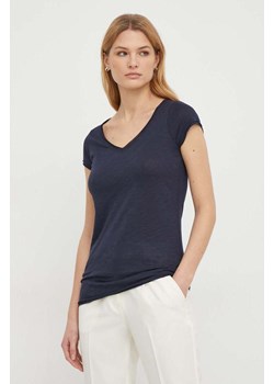 Sisley t-shirt damski kolor granatowy ze sklepu ANSWEAR.com w kategorii Bluzki damskie - zdjęcie 168164593