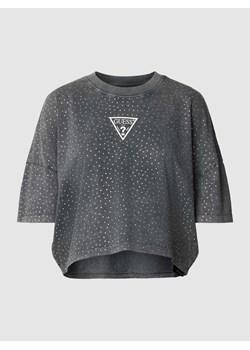 T-shirt z obszyciem kamieniami stras model ‘STARS’ ze sklepu Peek&Cloppenburg  w kategorii Bluzki damskie - zdjęcie 168167184
