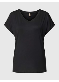 T-shirt z detalem z logo model ‘Marcia’ ze sklepu Peek&Cloppenburg  w kategorii Bluzki damskie - zdjęcie 168167234