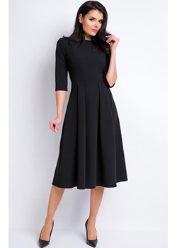 Klasyczna rozkloszowana sukienka czarna A159, Kolor czarny, Rozmiar M, Awama ze sklepu Primodo w kategorii Sukienki - zdjęcie 168168902