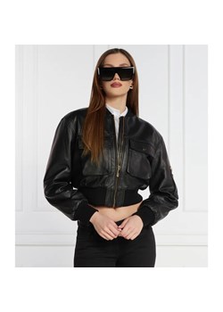 Elisabetta Franchi Skórzana kurtka bomber | Cropped Fit ze sklepu Gomez Fashion Store w kategorii Kurtki damskie - zdjęcie 168169430