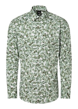 BOSS Koszula męska - H-Hank-Kent-C1-214 Mężczyźni Slim Fit Bawełna zielony wzorzysty ze sklepu vangraaf w kategorii Koszule męskie - zdjęcie 168170372