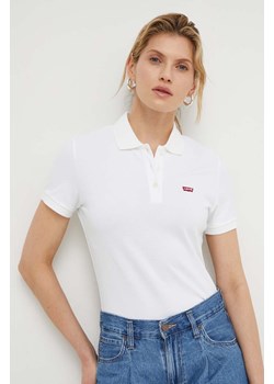 Levi&apos;s polo damski kolor biały ze sklepu ANSWEAR.com w kategorii Bluzki damskie - zdjęcie 168173810