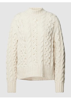 Sweter z dzianiny z wzorem warkocza ze sklepu Peek&Cloppenburg  w kategorii Swetry damskie - zdjęcie 168176093