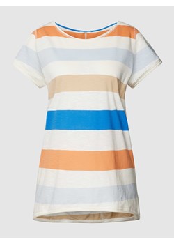 T-shirt z bawełny ze wzorem w paski ze sklepu Peek&Cloppenburg  w kategorii Bluzki damskie - zdjęcie 168176530