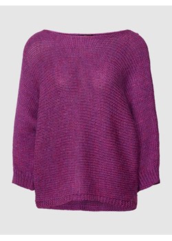 Sweter z dzianiny z dekoltem w łódkę i rękawami o dł. 3/4 ze sklepu Peek&Cloppenburg  w kategorii Swetry damskie - zdjęcie 168176710