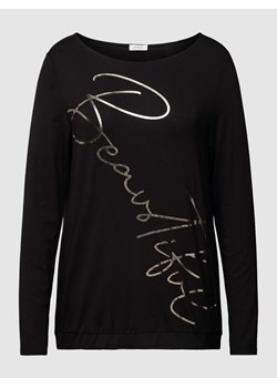 Bluzka z długim rękawem i nadrukowanym napisem model ‘Beautiful’ ze sklepu Peek&Cloppenburg  w kategorii Bluzki damskie - zdjęcie 168178174