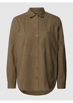 Bluzka koszulowa z imitacji sztruksu z kieszeniami na piersi ze sklepu Peek&Cloppenburg  w kategorii Koszule damskie - zdjęcie 168178473