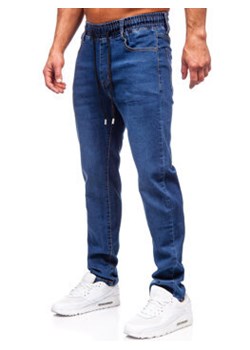 Granatowe spodnie jeansowe męskie regular fit Denley 9092 ze sklepu Denley w kategorii Jeansy męskie - zdjęcie 168181032