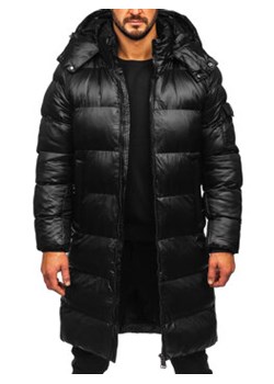 Czarna długa pikowana kurtka męska zimowa Denley 9971 ze sklepu Denley w kategorii Kurtki męskie - zdjęcie 168181052