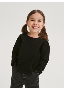 Reserved - Bawełniana koszulka - czarny ze sklepu Reserved w kategorii Bluzki dziewczęce - zdjęcie 168184750