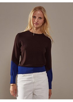Rodier Wełniany sweter w kolorze niebiesko-brązowym ze sklepu Limango Polska w kategorii Swetry damskie - zdjęcie 168185504