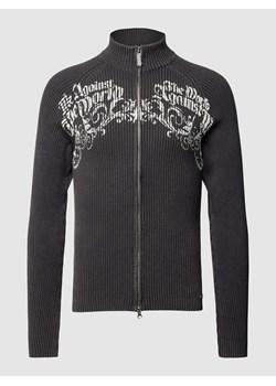 Kurtka z dzianiny model ‘Techno Knit’ MATW X REVIEW w kolorze czarnym ze sklepu Peek&Cloppenburg  w kategorii Swetry męskie - zdjęcie 168186802