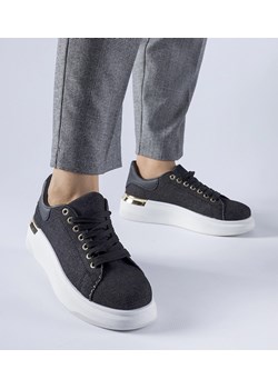 Czarne sneakersy na platformie Scuderlando ze sklepu gemre w kategorii Buty sportowe damskie - zdjęcie 168187940