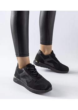 Czarne sneakersy z łączonych materiałów Gallo ze sklepu gemre w kategorii Buty sportowe damskie - zdjęcie 168187943