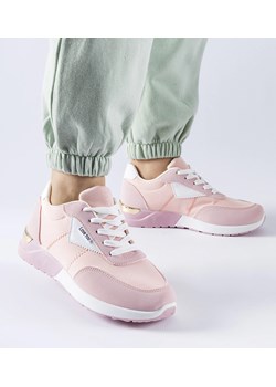 Różowe materiałowe sneakersy Geraldino ze sklepu gemre w kategorii Buty sportowe damskie - zdjęcie 168187963