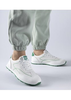 Biało-zielone sportowe sneakersy Pinarella ze sklepu gemre w kategorii Buty sportowe damskie - zdjęcie 168187974